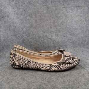 Capelli Shoes Womens 10 Ballet Flats Fashion Slip On Faux Snakeskin Casual